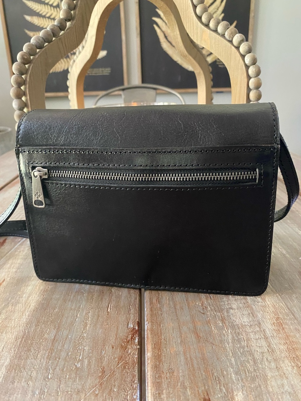 Patricia Nash Lanza Leather Convertible Crossbody Bag Purse Embossed Logo Black - Picture 11 of 17